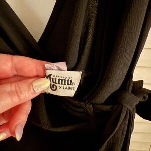 Black Wrap skort dress